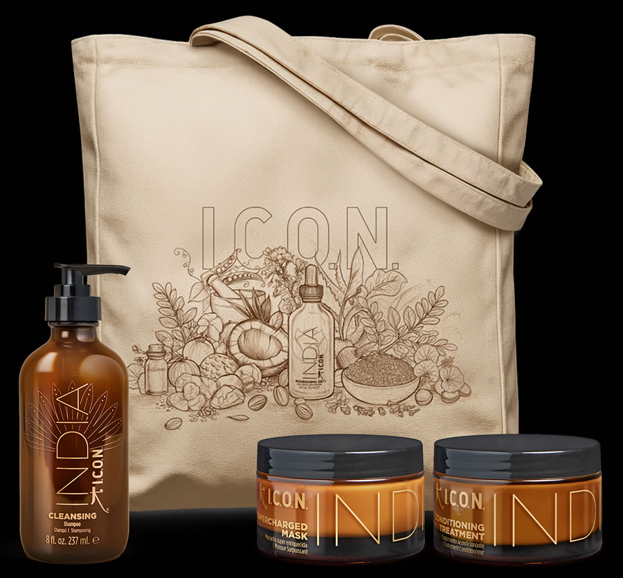 Pack ahorro: champú INDIA NOURISHING + acondicionador INDIA + mascarilla INDIA de ICON