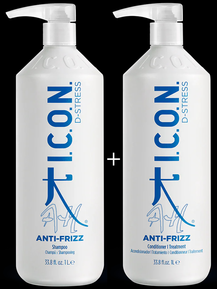 Pack ahorro: Champú + Acondicionador ANTI FRIZZ de litro de ICON