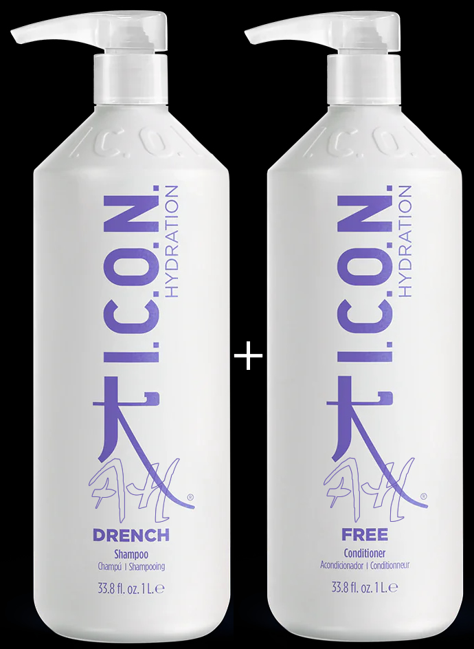 Pack ahorro: Champú DRENCH + acondicionador FREE de ICON